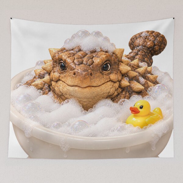 Item preview, Relaxed Ankylosaurus Bubble Bath designed and sold by Sillytoe.