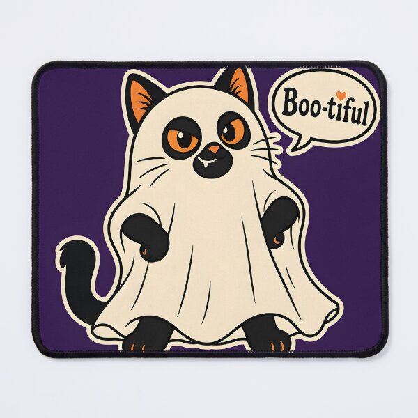 Item preview, Meowloween Ghost Cat Funny Halloween Gift designed and sold by Glitchart66.