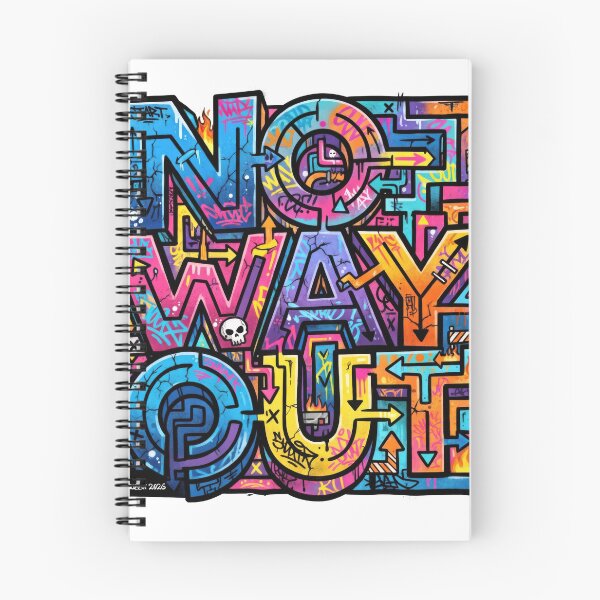 Item preview, No Way Out – Colorful Graffiti Maze designed and sold by Graphqueen.