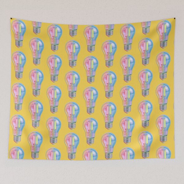 Item preview, Vibrant Holographic Light Bulb Art Print designed and sold by colorful-white.