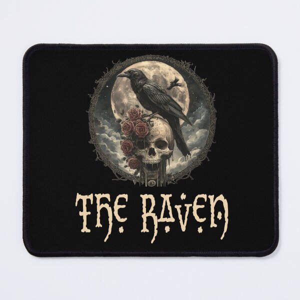 Item preview, Gothic Raven Skull T‑Shirt – Dark Occult Art, Roses & Moon Design designed and sold by Go Easy Apparel.