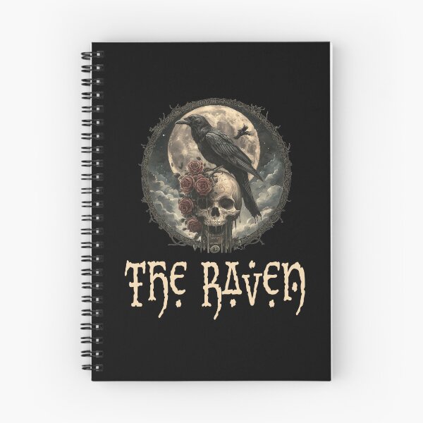 Item preview, Gothic Raven Skull T‑Shirt – Dark Occult Art, Roses & Moon Design designed and sold by Go Easy Apparel.