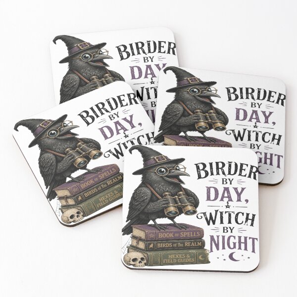Item preview, Birder By Day Witch By Night Crow Bird Watching designed and sold by GlaSher.
