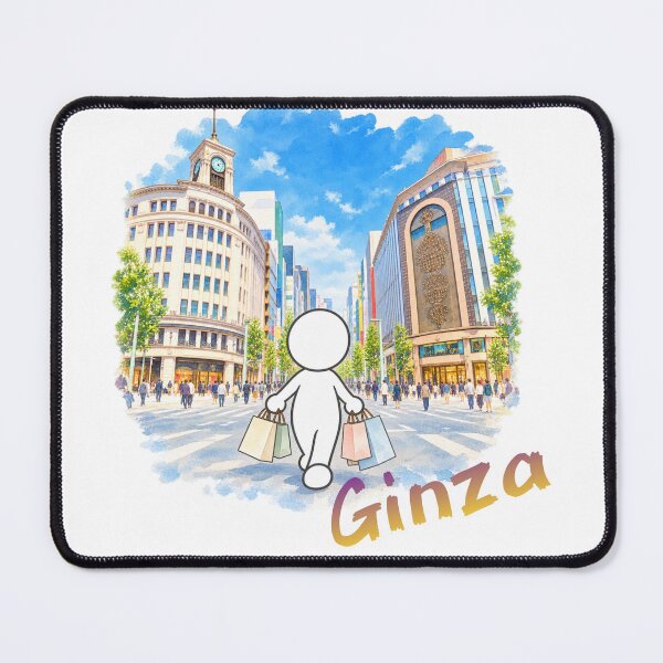 Item preview, Ginza Pedestrian Paradise Shopping - Wako Clock Tower Tokyo Pictogram designed and sold by japan-picto.