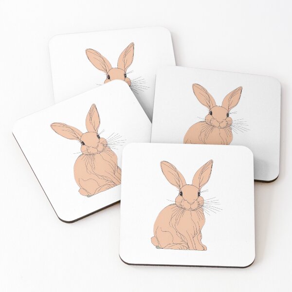 Aperçu de l'œuvre Rabbit - Minimal Single-line Art créée et vendue par hidamariSHOP.
