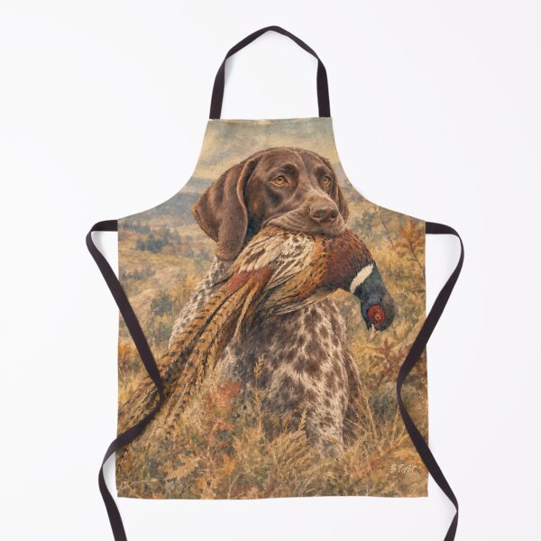 Item preview, German Shorthaired Pointer with Pheasant , Vintage Hunting Dog Art designed and sold by TammyHunterArt.