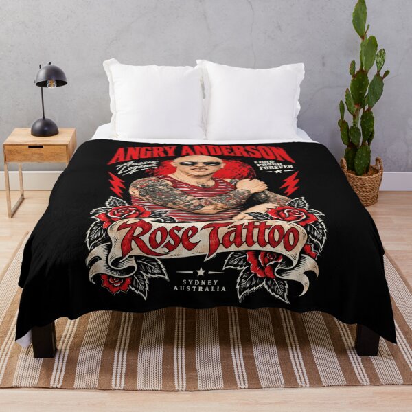 Artikelvorschau, Wütendes Anderson-Rose-Tattoo, Denkmal für die australische Rocklegende entworfen und verkauft von mesmary.