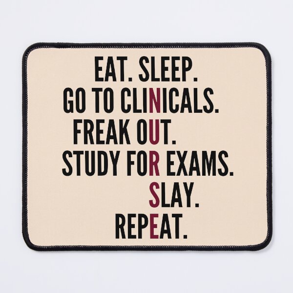 Item preview, Eat Sleep Go To Clinicals - Funny Nursing School - Nursing Student designed and sold by Good-Mood-Goods.