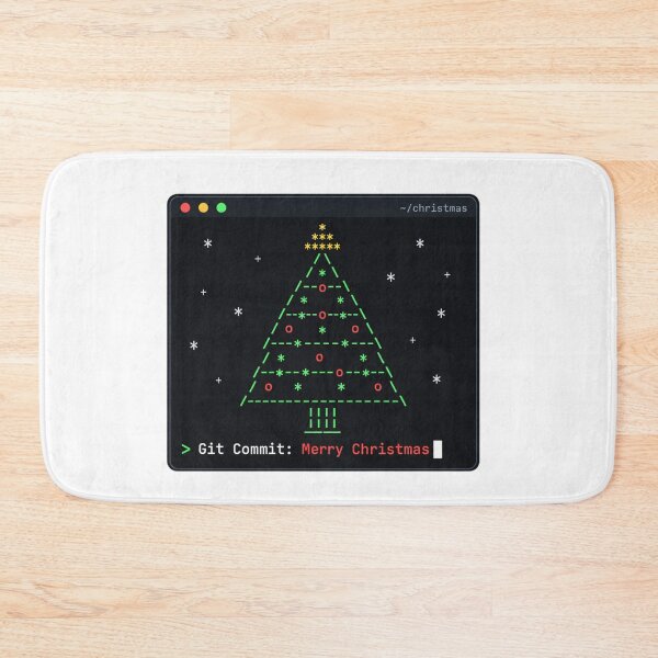Aperçu de l'œuvre Code Git Commit Joyeux Noël créée et vendue par CoolContent Factory.