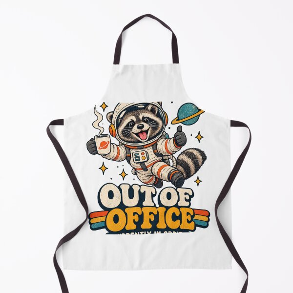 Item preview, Out of Office Currently in Orbit – Funny Raccoon Astronaut Retro Space Design designed and sold by HSE1.