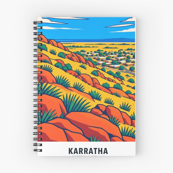 Item preview, Karratha City and Red Rocky Hills designed and sold by Print My Town.