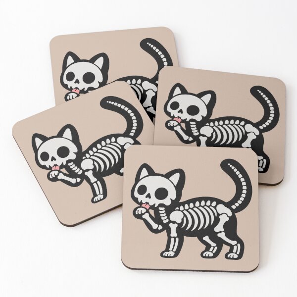 Item preview, skeleton cat designed and sold by LuloCreative.