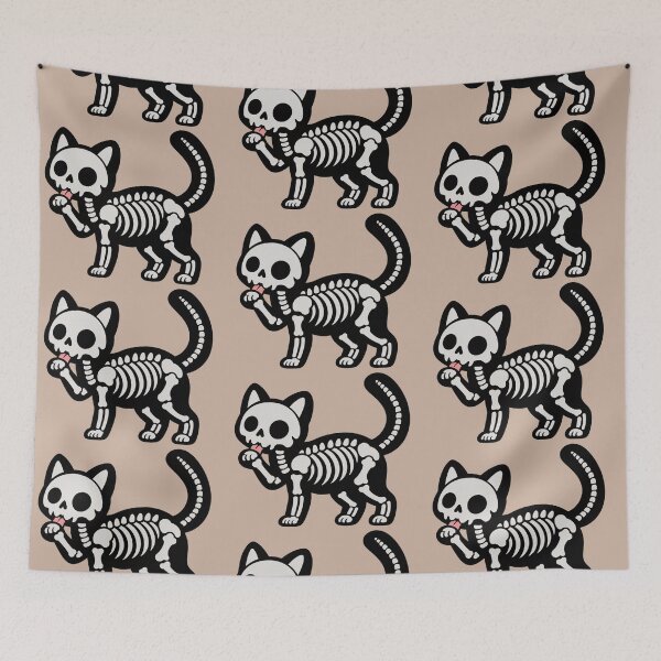 Item preview, skeleton cat designed and sold by LuloCreative.