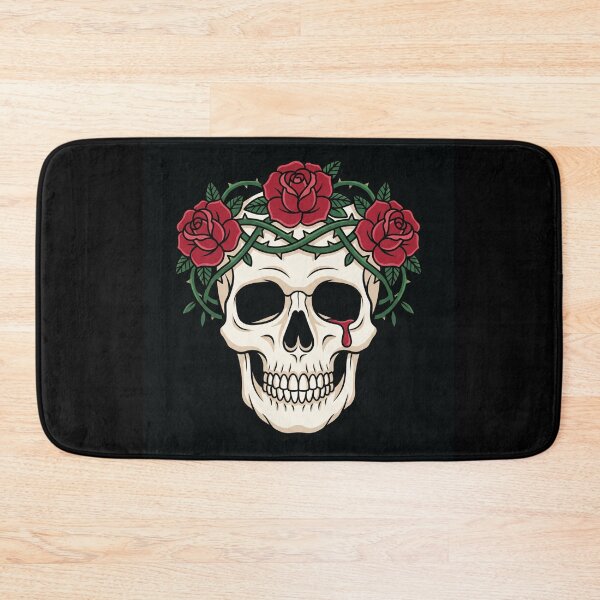 Item preview, Skull Crown of Thorns and Red Roses Art designed and sold by digizonebydas.