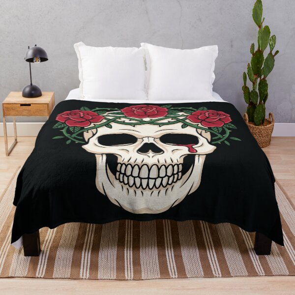 Item preview, Skull Crown of Thorns and Red Roses Art designed and sold by digizonebydas.
