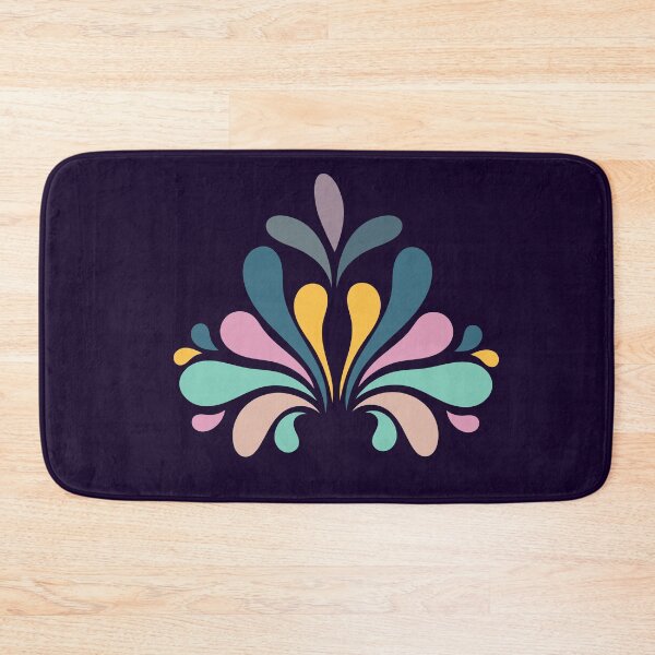Artikelvorschau, Retro Colorful Mid Century Teardrop Motif Dark Purple Pattern entworfen und verkauft von Jyoti Digital Artist.