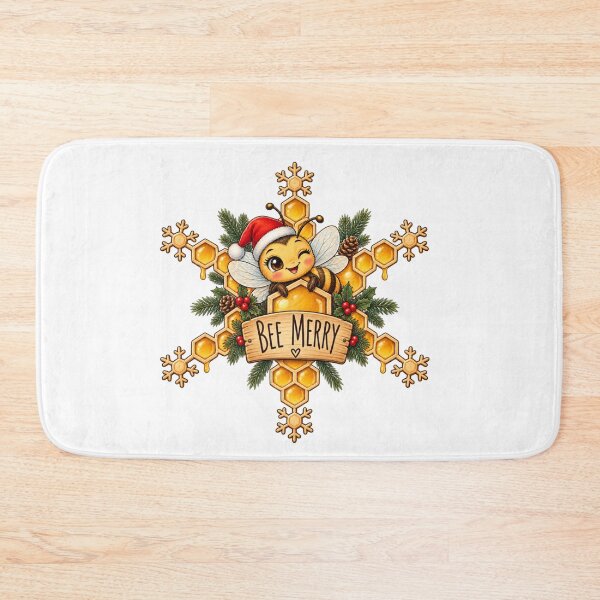 Item preview, Cute Bee Merry Christmas Honeycomb designed and sold by CoolContent Factory.