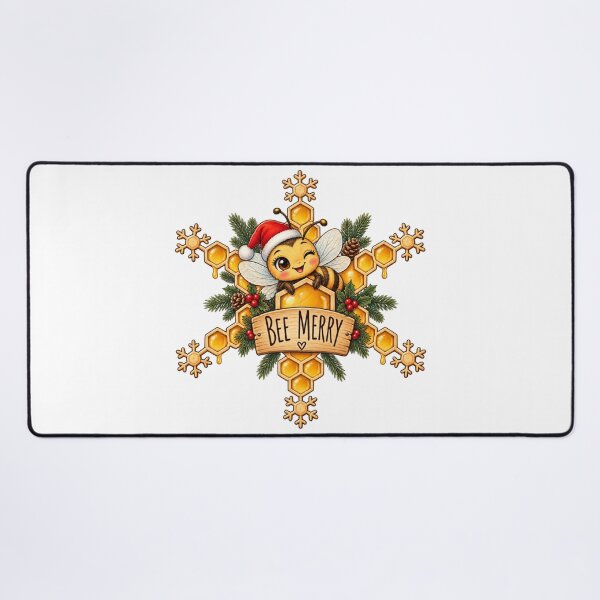 Aperçu de l'œuvre Abeille mignonne Joyeux Noël Miel créée et vendue par CoolContent Factory.