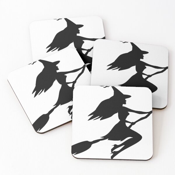 Item preview, Witch Riding Broomstick Silhouette Spooky Halloween designed and sold by ZorianArt.