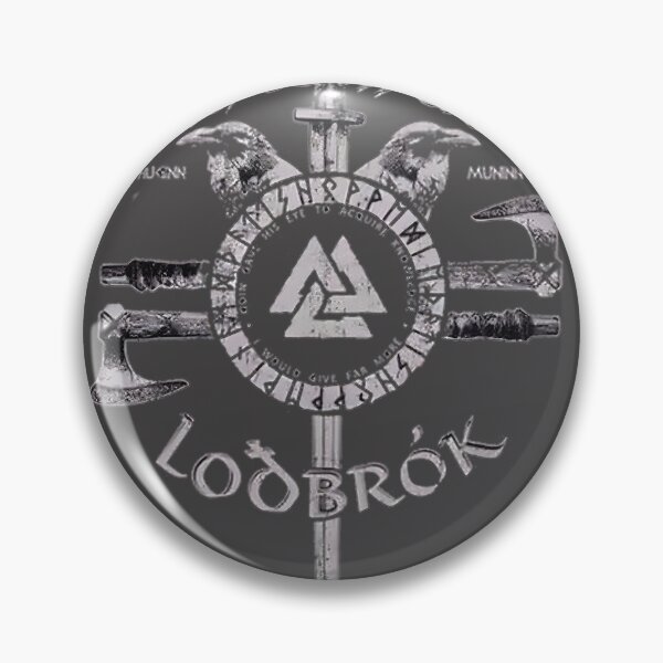 Artikelvorschau, König Ragnar Lodbrok Wikinger-Logo-Design, inspiriert von der nordischen Legende entworfen und verkauft von Nekthegeek.