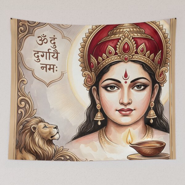 Item preview,  Traditional Goddess Durga Devotional Art designed and sold by hutofdesigns.