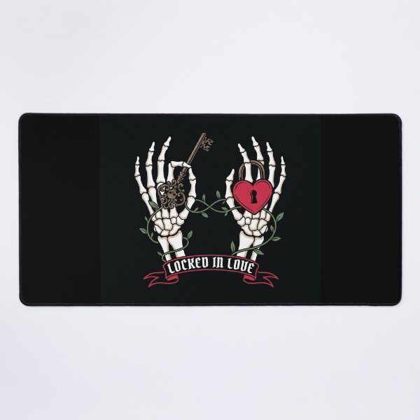 Item preview, Locked in Love Skeleton Key Heart Lock Art designed and sold by digizonebydas.