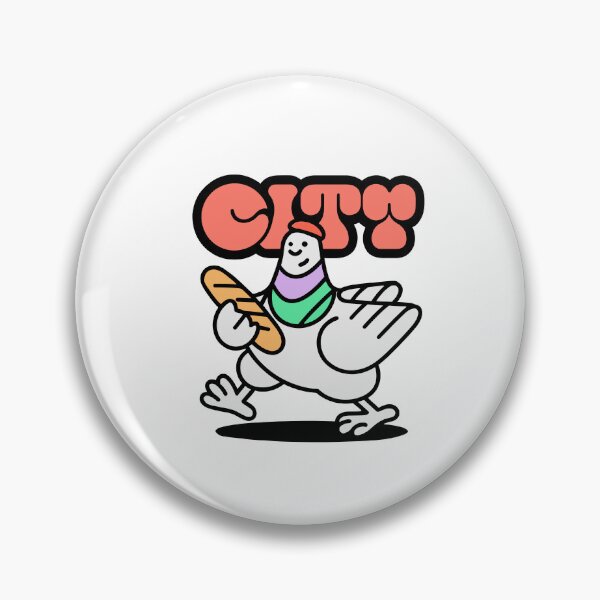 Item preview, City - Pigeon with a Baguette designed and sold by BysonDesigns.