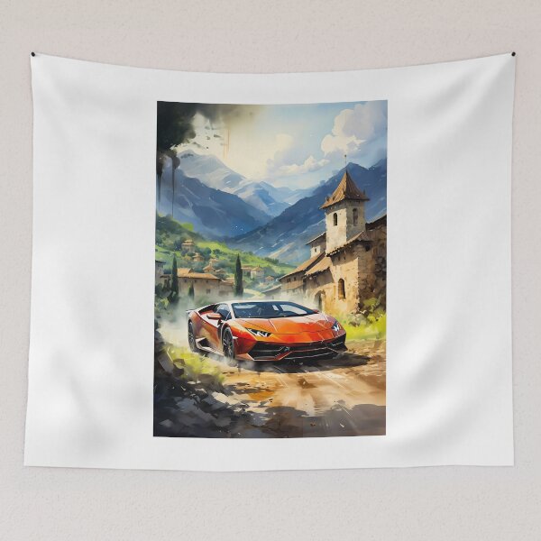 Item preview, Orange Exotic Supercar in Alpine Mountain Village designed and sold by RevUpDesign.