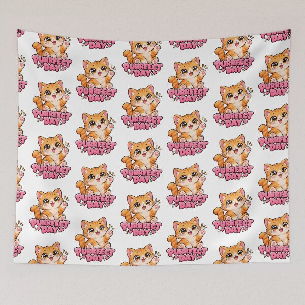 Item preview, Purrfect Day - Cute Kawaii Cat designed and sold by Visual Dept..