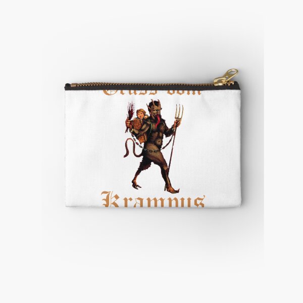 Item preview, Vintage Krampus Illustration of Child in Basket with Traditional Holiday Greeting designed and sold by Mohamed-Khalifa.