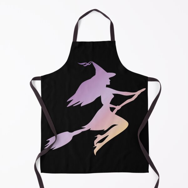 Item preview, Pastel Gradient Witch Silhouette Flying on Broomstick designed and sold by ZorianArt.