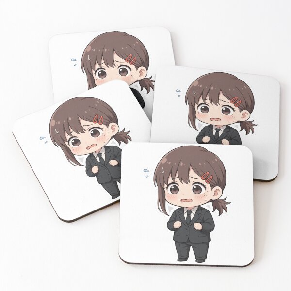 Item preview, Kobeni Higashiyama Classic Anime Chibi Sticker - Chainsaw Man Fan Art designed and sold by Lesley D.
