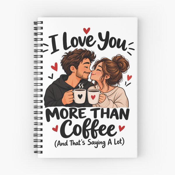 Item preview, I Love You More Than Coffee Funny Couple Gift designed and sold by CrazySzoopWorld.