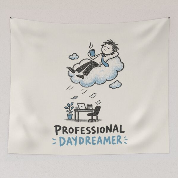Item preview, Professional Daydreamer Office Humor | Funny Work Doodle designed and sold by Moons Studio.