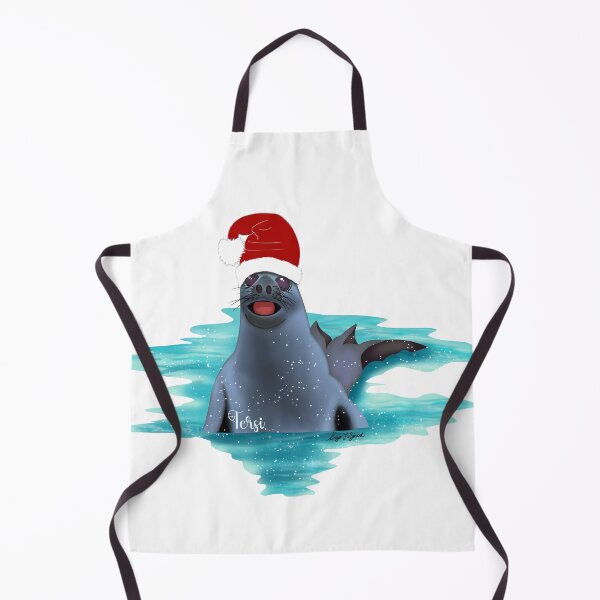 Item preview, Christmas Elephan Seal with happy smiling face designed and sold by A Sweet Fragrance Art.