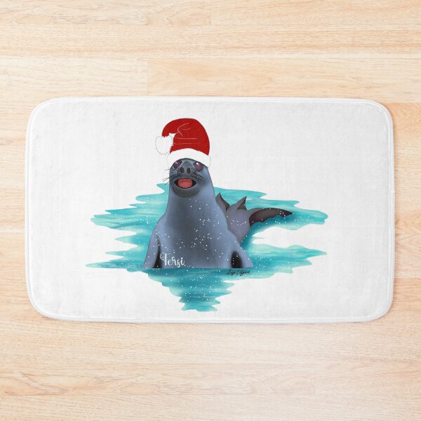 Item preview, Christmas Elephan Seal with happy smiling face designed and sold by A Sweet  Fragrance Art.