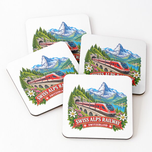 Item preview, Swiss Alps Railway, Switzerland - Scenic Alpine Design designed and sold by Myra365Art.