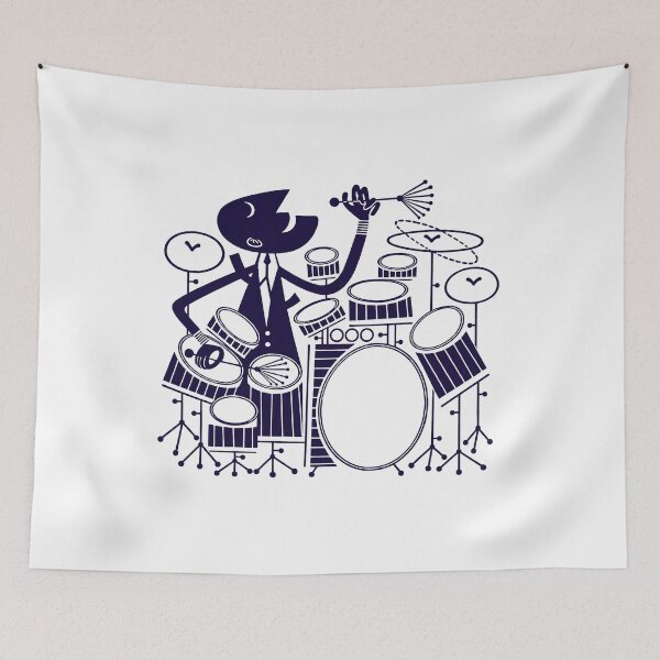 Aperçu de l'œuvre batteur de jazz créée et vendue par Sarcastic Panda.