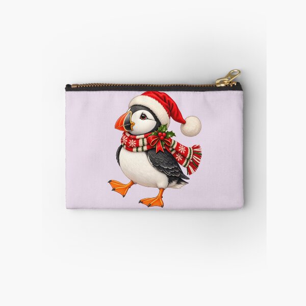 Item preview, Cute Christmas Puffin Santa Festive Holiday Bird designed and sold by Aesthetic-Avenue.