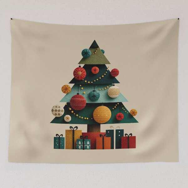 Item preview, Festive Christmas Tree with Wrapped Gifts designed and sold by colorful-white.