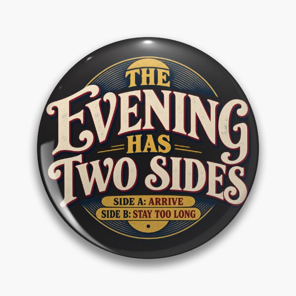 Item preview, The Evening Has Two Sides – Retro Vinyl Party Design designed and sold by Golden Era Studio.