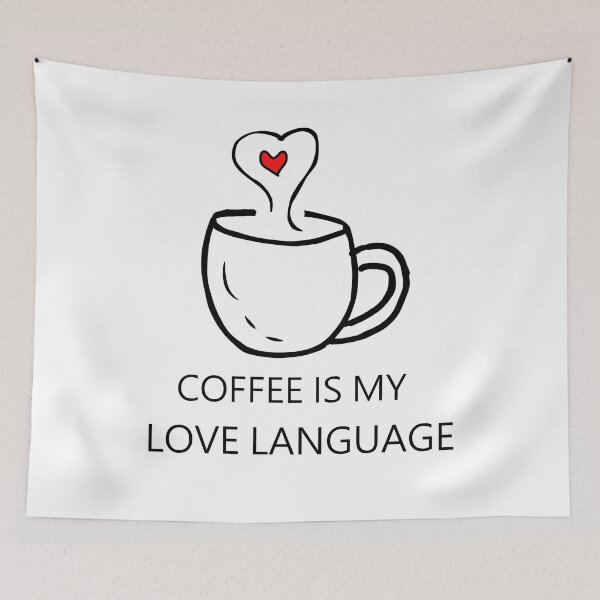 Item preview, Coffee Is My Love Language - Cute Minimalist Coffee Illustration designed and sold by Shopovibe.