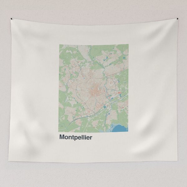 Item preview, Montpellier Minimalistic Map Art designed and sold by MapsNerd.