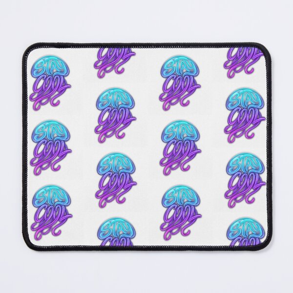 Item preview, Stay Cool Neon Jellyfish Typography – Glowing Ocean Graphic designed and sold by CreativeArtisanPrints Shop.