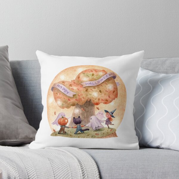 Item preview, Halloween Friends Dancing Around a Magical Autumn Tree designed and sold by White Rabbit Design .