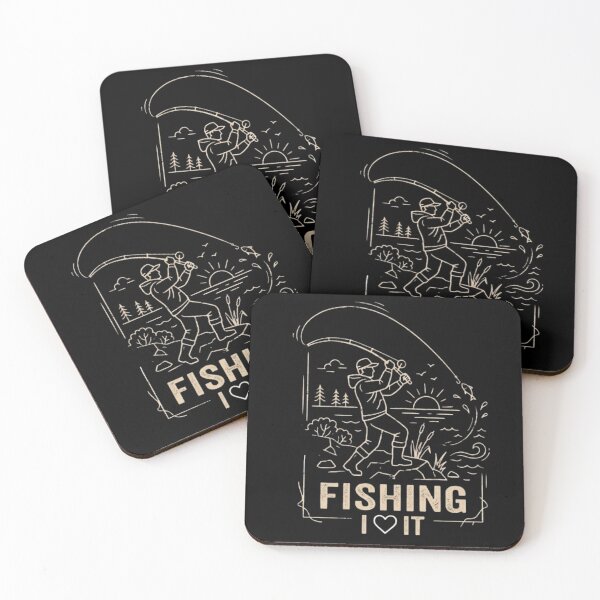 Item preview, Vintage Fishing Line Art Badge - Fishing I Love It designed and sold by Stefanrajzer.
