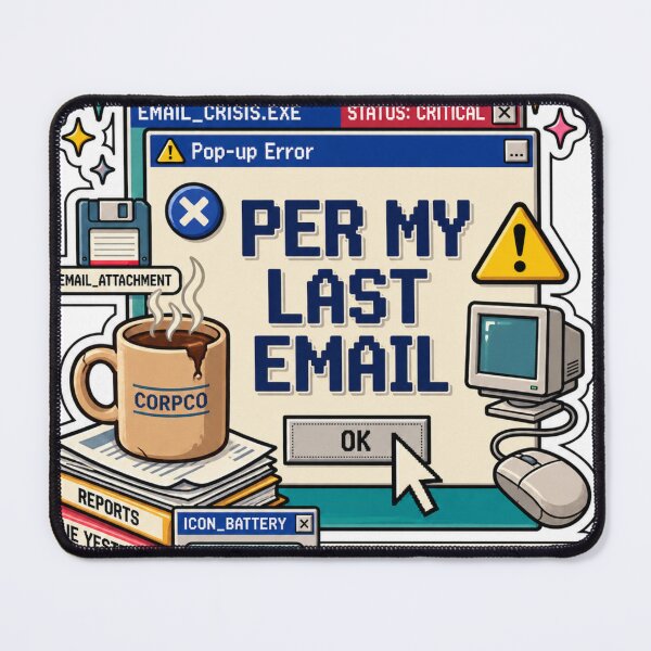 Artikelvorschau, Gemäß meiner letzten E-Mail: Aufkleber für Retro-Computerfehler entworfen und verkauft von Nicha Studio.