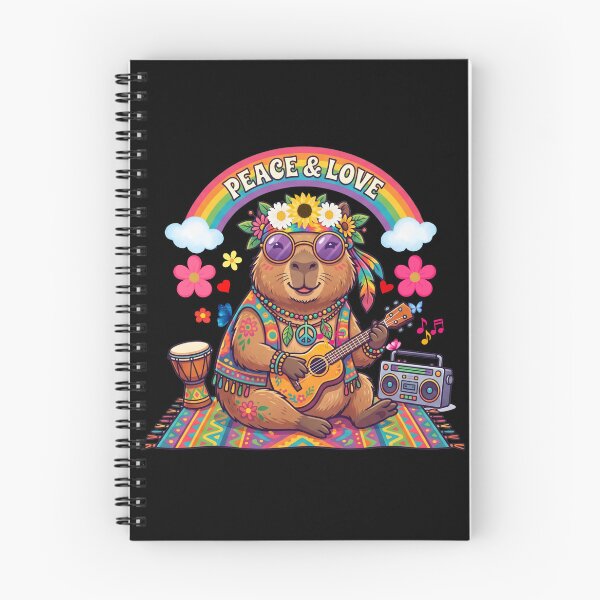 Item preview, Hippie capybara: Peace and love designed and sold by BikTee.