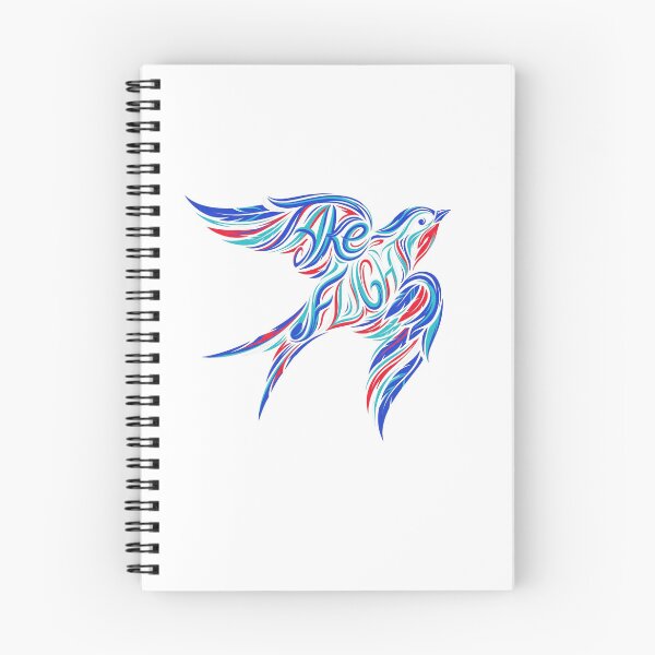Item preview, Fly High Bird Typography – Colorful Inspirational Flying Bird Design designed and sold by CreativeArtisanPrints Shop.