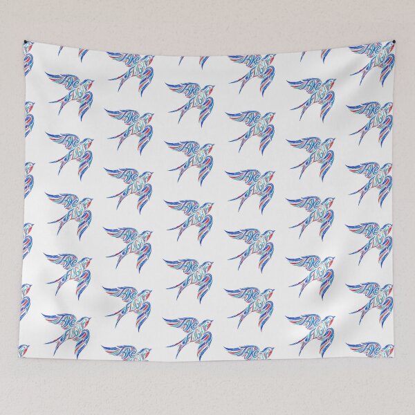Item preview, Fly High Bird Typography – Colorful Inspirational Flying Bird Design designed and sold by CreativeArtisanPrints Shop.